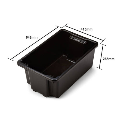 Fischer Black 52L Stack and Nest Tub