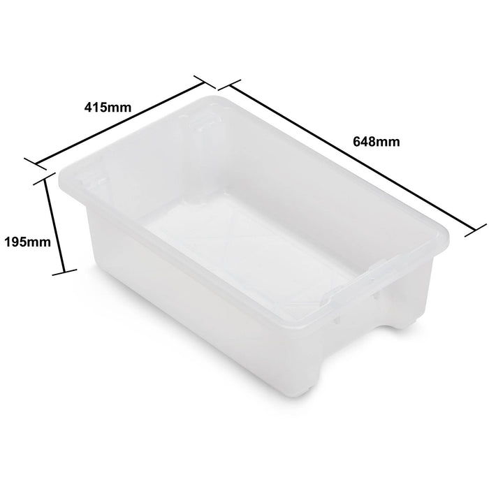 Fischer Clear 32L Stack and Nest Tub