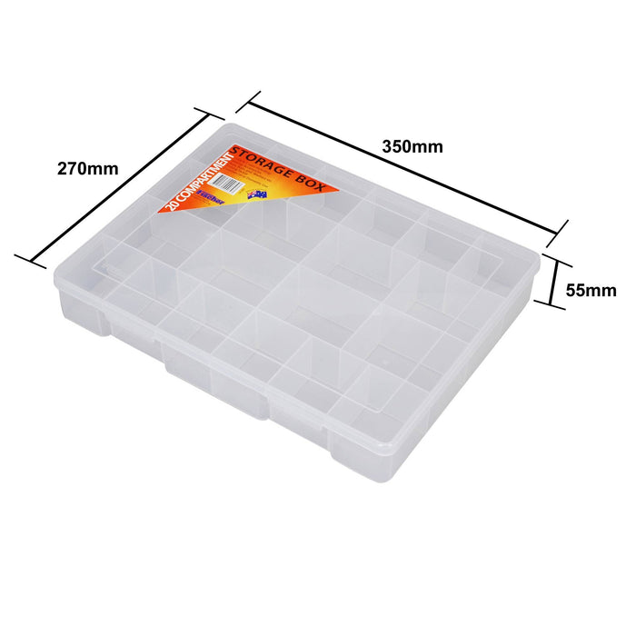 Fischer Extra Large Deep Clear 20 Compartment Storage Box