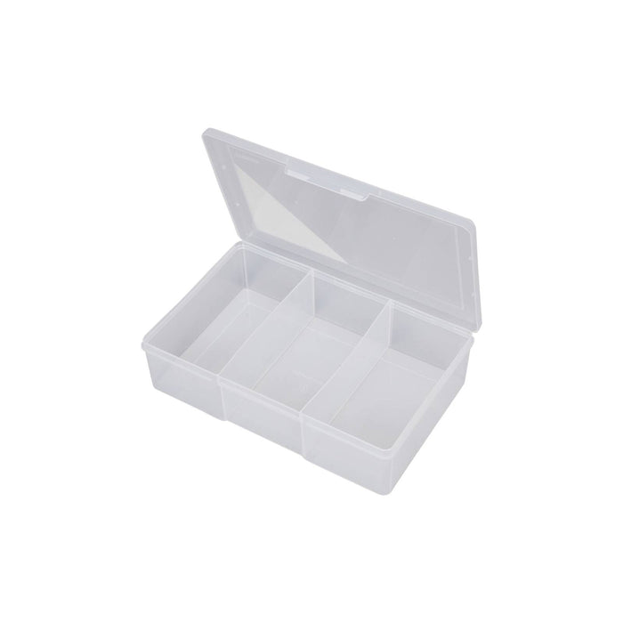 Fischer Large Deep Clear 3 Compartment Storage Box