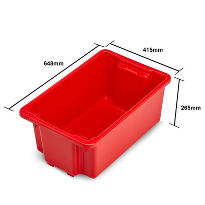 Fischer Red 52L Stack and Nest Tub