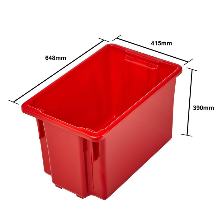 Fischer Red 68L Stack and Nest Tub