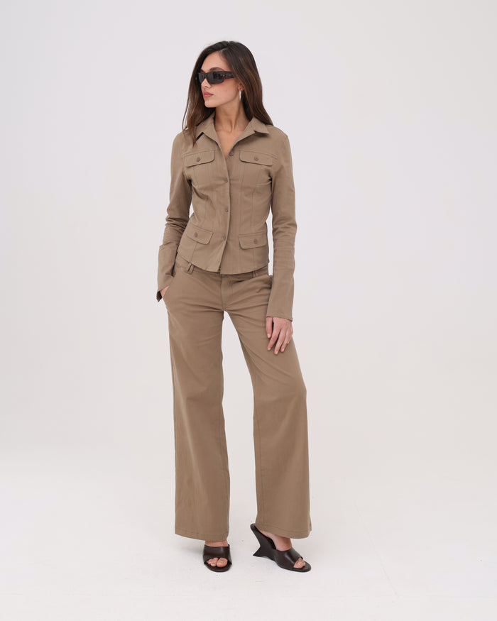 Fitted Jacket - Brown