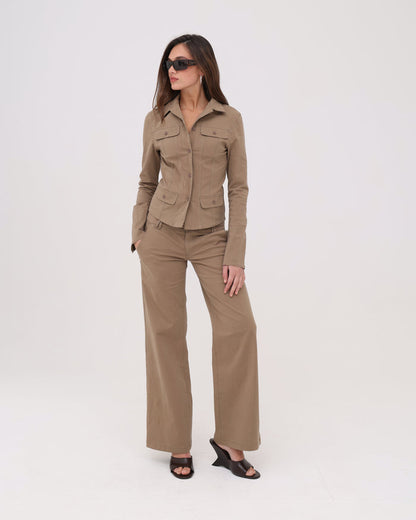 Fitted Jacket - Brown
