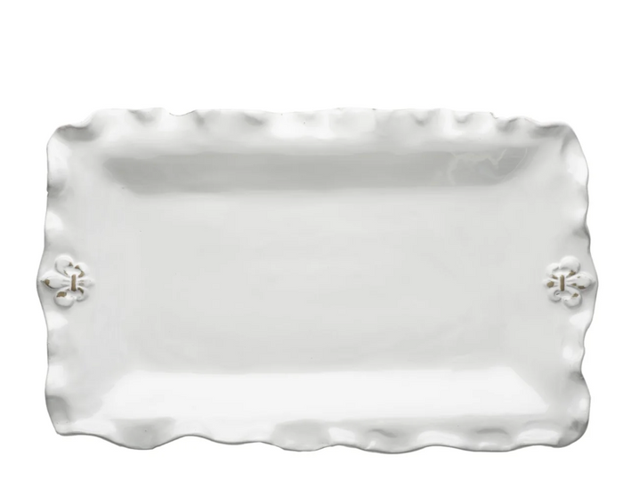 Fleur de Lis Rectangle Platter