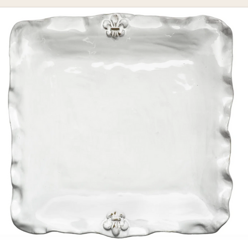 Fleur De Lis Square Platter