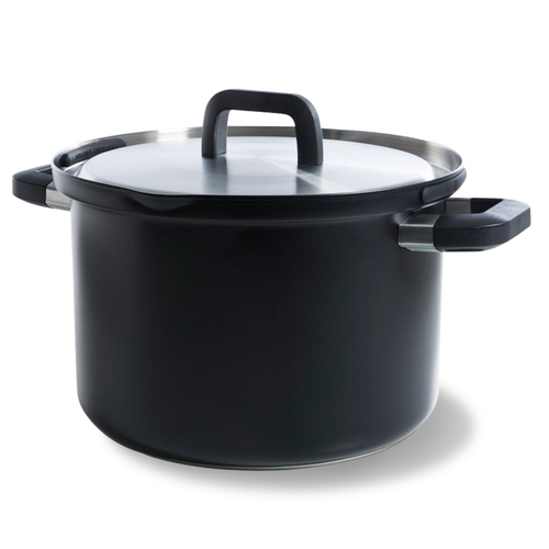Flow Cool Black RVS soeppan 24 cm 6,5 liter zwart zijaanzicht