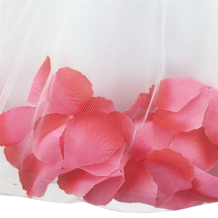 Flower Girl Petal Dress- Flower Corsage on Princess Waist - For Weddings - Infant Sizes