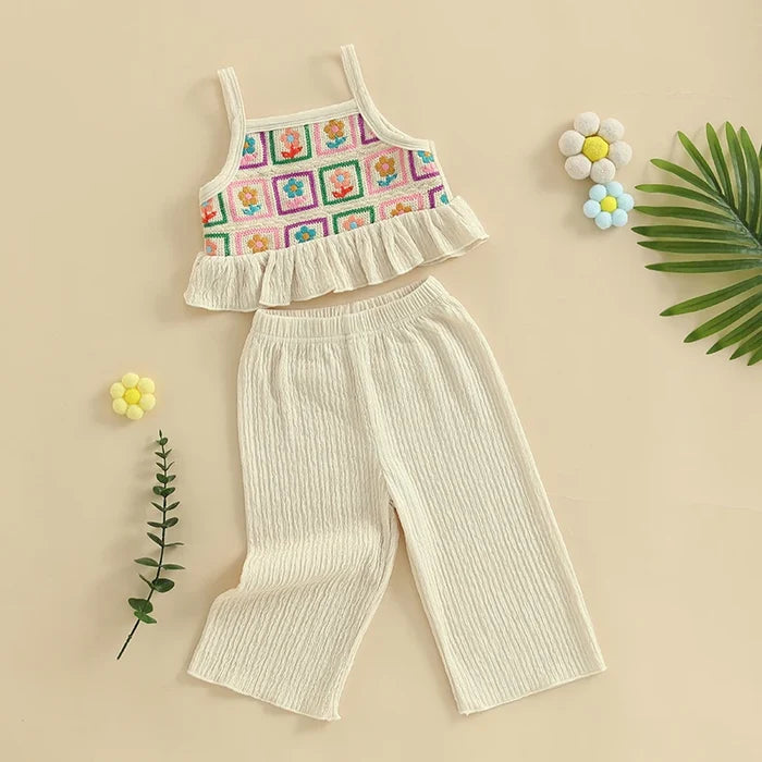 FLOWERS Crochet Crop Top Outfit