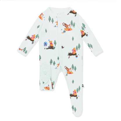 Light green foot pad shown on the Footie in Winnie the Pooh Hundred Acre Wood