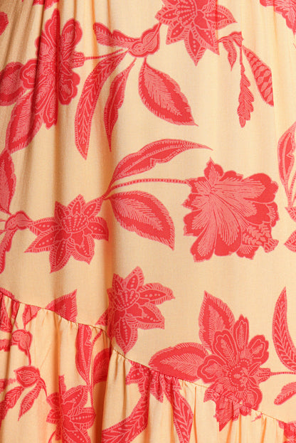 Petal and Pup USA DRESSES Forbes Maxi Dress - Red Floral