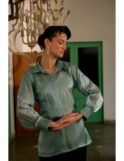 Fringe Finesse in Sea Green