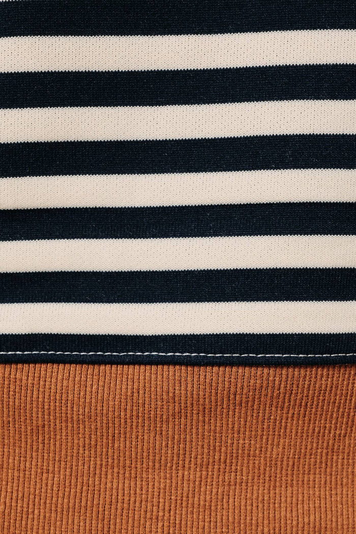 Front Porch Favorite Navy & Cream Stripe Sweatshirt