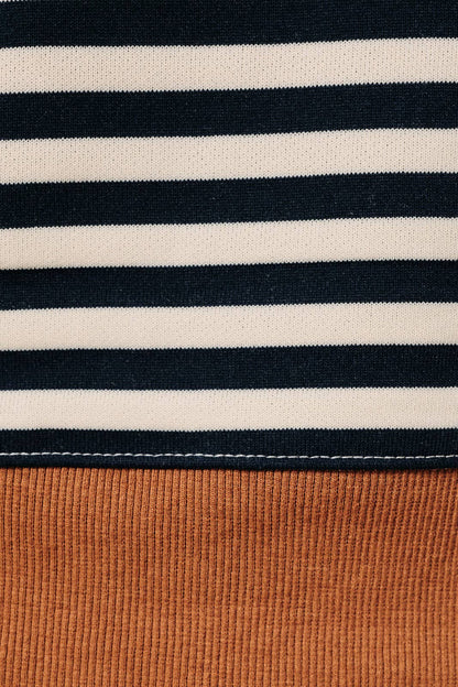 Front Porch Favorite Navy & Cream Stripe Sweatshirt