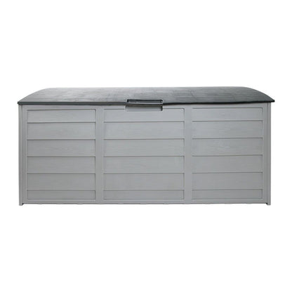 Gardeon Outdoor Storage Box 290L Lockable Organiser Garden Deck Shed Tool Grey -Home Living Store - -