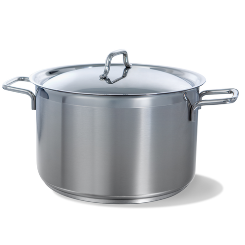 Gastronome soeppan 24 cm 6 liter zilver vooraanzicht