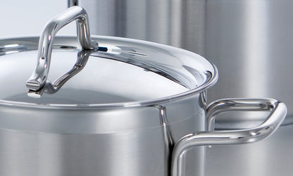 Gastronome soeppan 24 cm 6 liter zilver handgreep