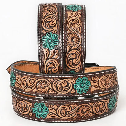 Genuine Hand Tooled Leather Belt