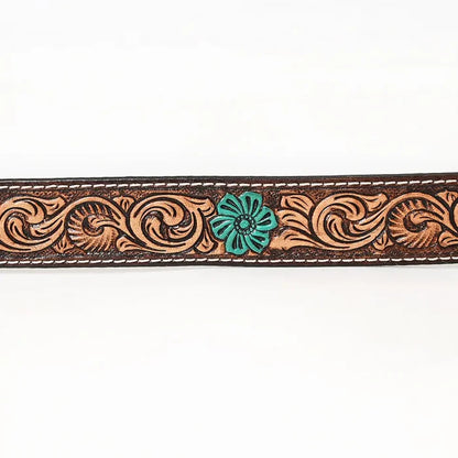 Genuine Hand Tooled Leather Belt