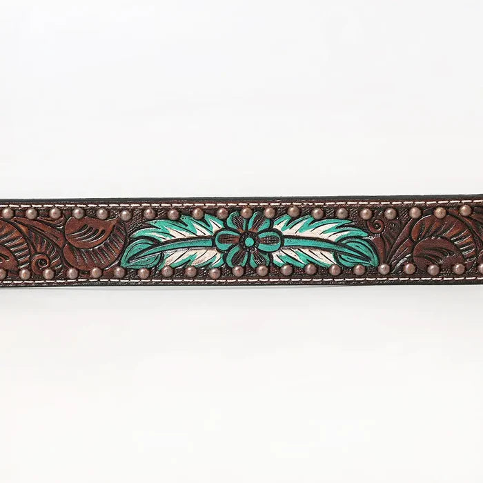 Genuine Hand Tooled Leather Western Belt