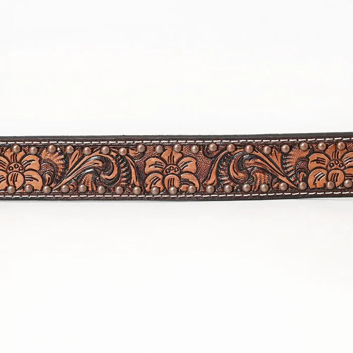 Genuine Hand Tooled Leather Western Belt