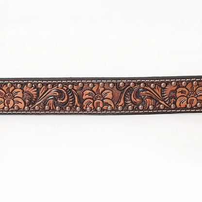 Genuine Hand Tooled Leather Western Belt