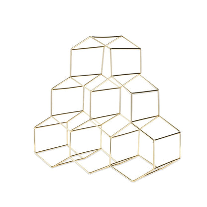 Geo Countertop Wine Rack in Gold (Online Only)