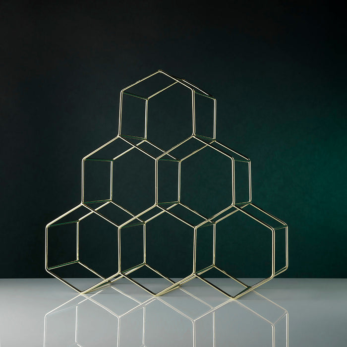 Geo Countertop Wine Rack in Gold (Online Only)