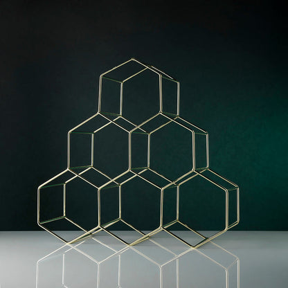 Geo Countertop Wine Rack in Gold (Online Only)
