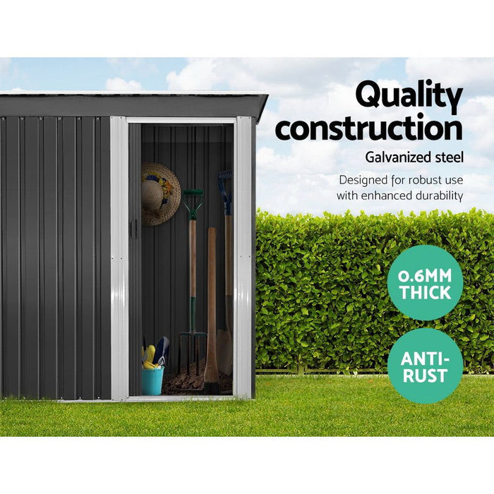 Giantz Garden Shed 1.62x0.86M Sheds Outdoor Storage Tool Workshop House Shelter Sliding Door -Home Living Store - -
