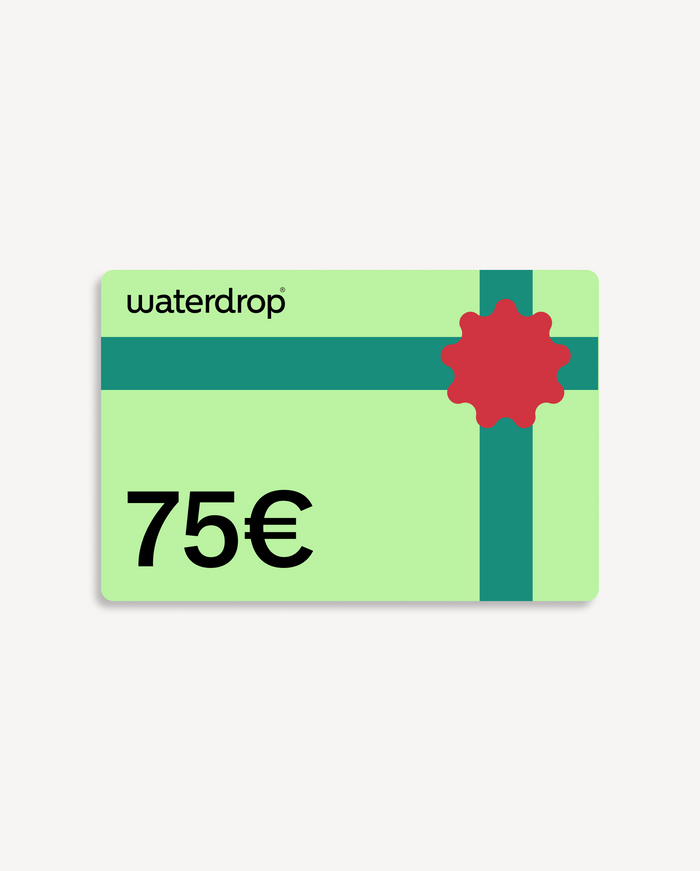 Gift Card with mint-green design, 75 € denomination.