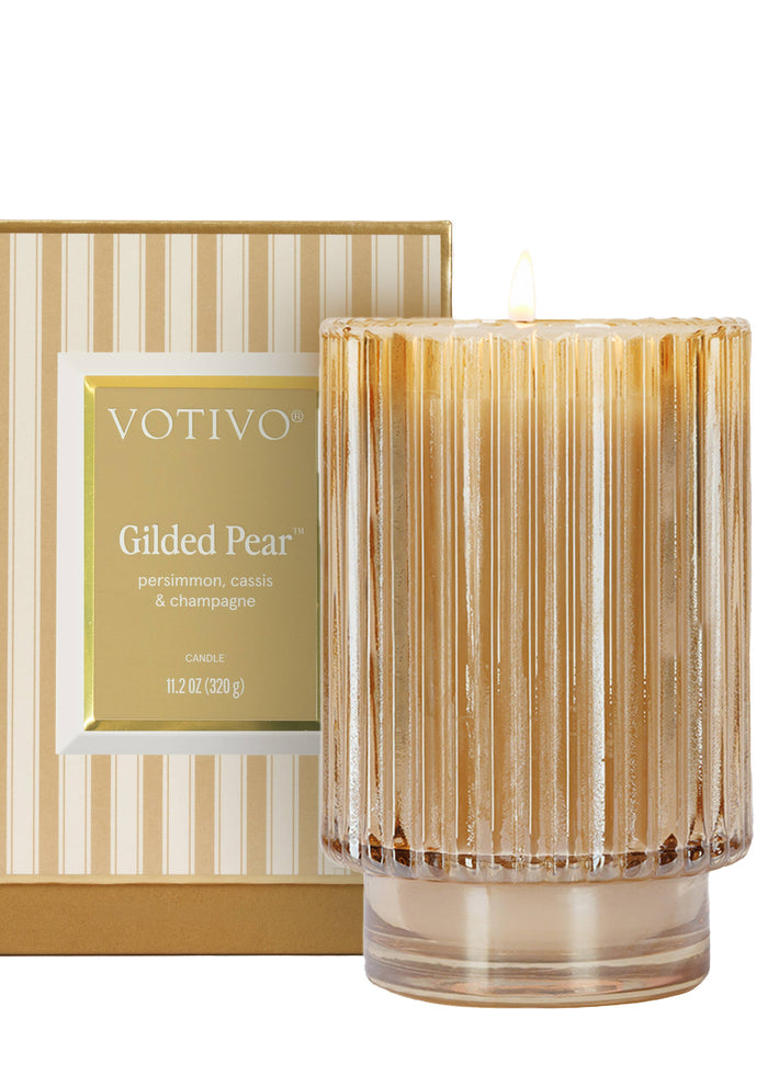 votivo holiday box decor candle gift holiday gilded pear