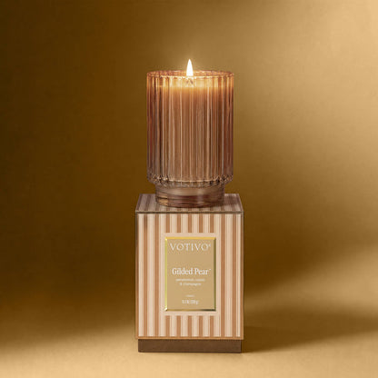 Gilded Pear Holiday Candle
