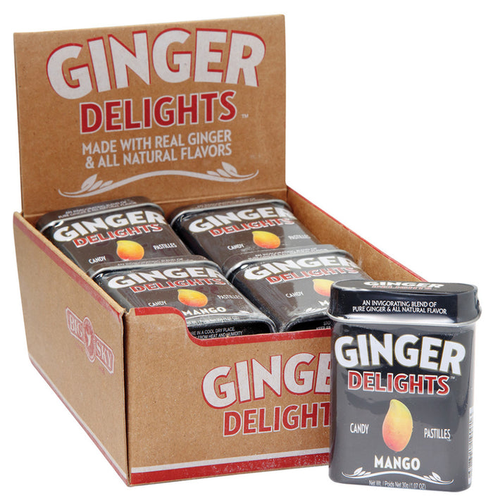 Ginger Mango Delights Delights 1.07oz Tin - 12ct