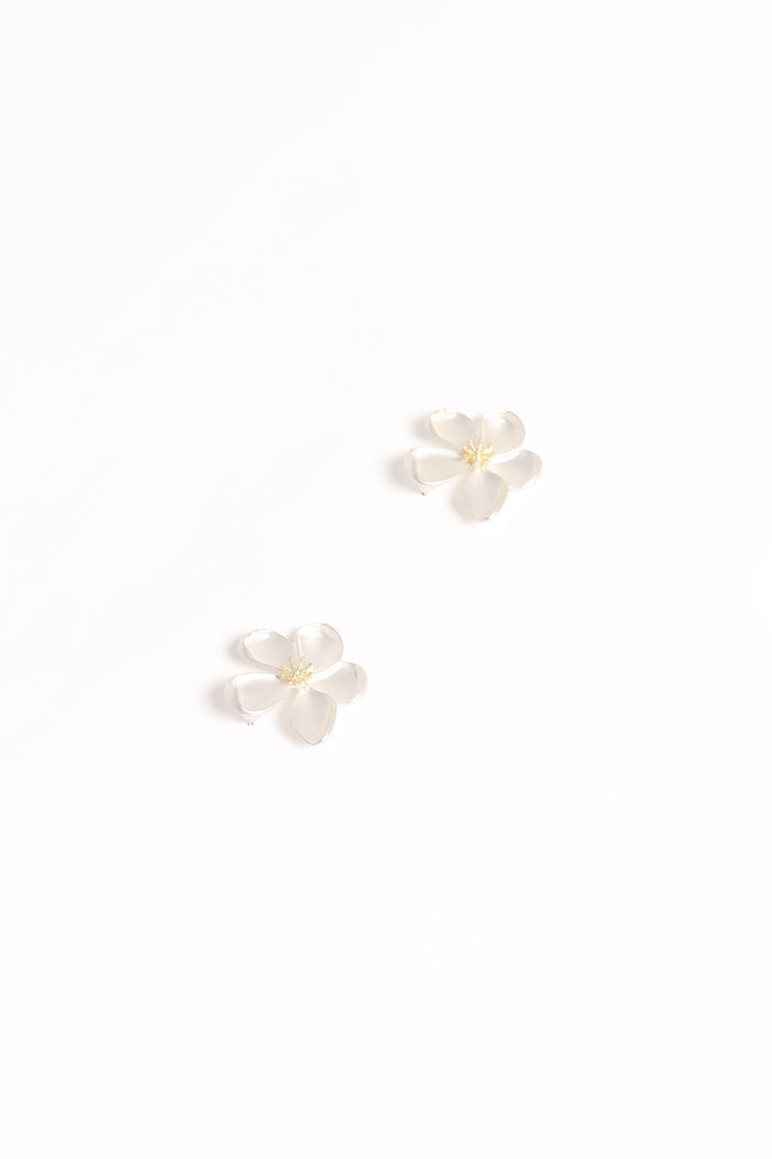 Petal and Pup USA ACCESSORIES Gisella Flower Earrings - White One Size