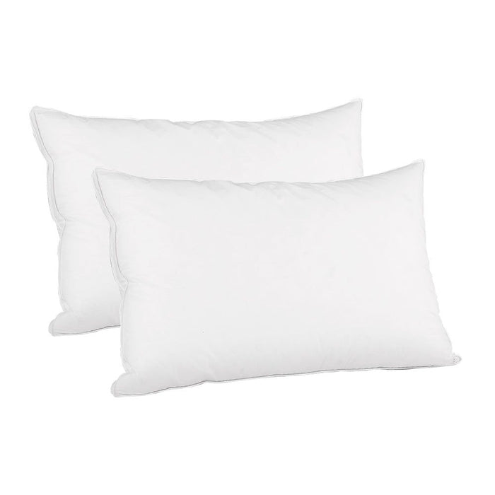 Giselle Bedding Duck Feather Down Pillow Luxury Twin Pack -Home Living Store - -