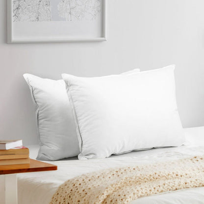 Giselle Bedding Duck Feather Down Pillow Twin Pack -Home Living Store - -