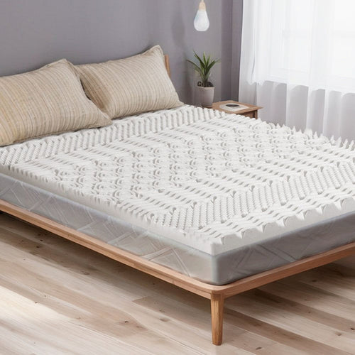 Giselle Bedding Memory Foam Mattress Topper 7-Zone Airflow Pad 8cm Double White -Home Living Store - -