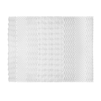 Giselle Bedding Memory Foam Mattress Topper 7-Zone Airflow Pad 8cm Single White -Home Living Store - -