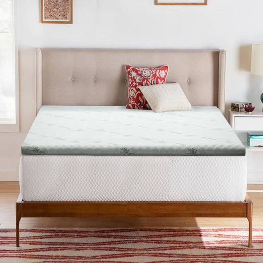 Giselle Bedding Memory Foam Mattress Topper Cool Gel 8cm Double -Home Living Store - -