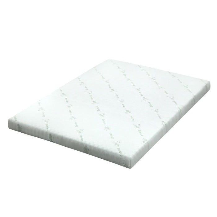 Giselle Bedding Memory Foam Mattress Topper Cool Gel Bed Mat Bamboo 10cm Single -Home Living Store - -