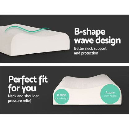 Giselle Bedding Natural Latex Pillow 2-Zone Twin Pack -Home Living Store - -