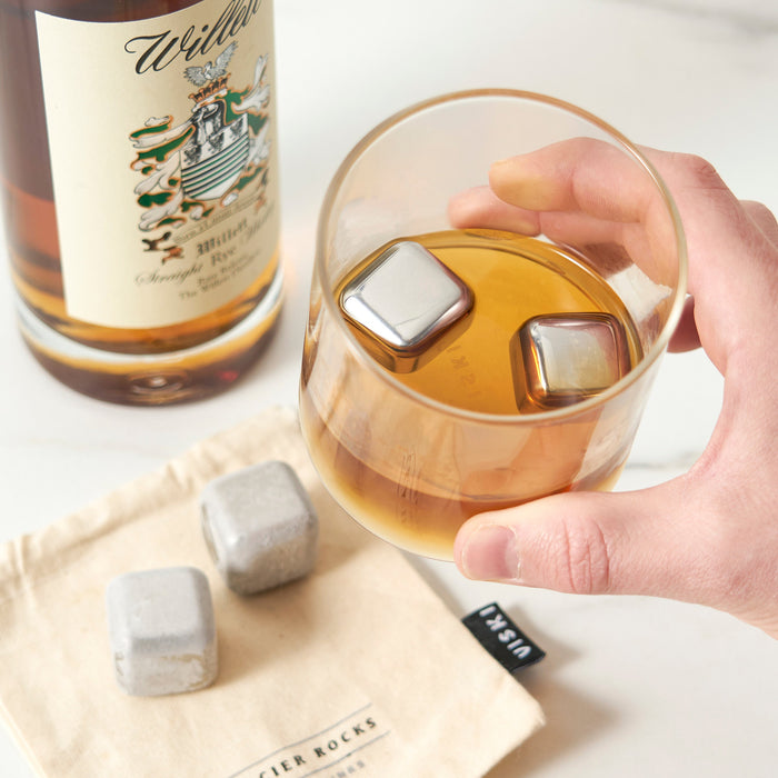 Glacier Rocks Stainless Steel Cube Set of 4 (Online Only)