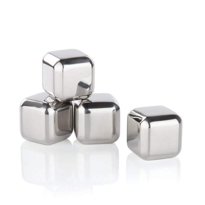 Glacier Rocks Stainless Steel Cube Set of 4 (Online Only)