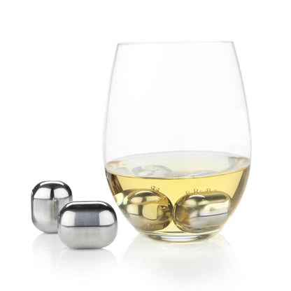 Glacier Rocks Stainless Steel Wine Globes Set of 4 (Online Only)