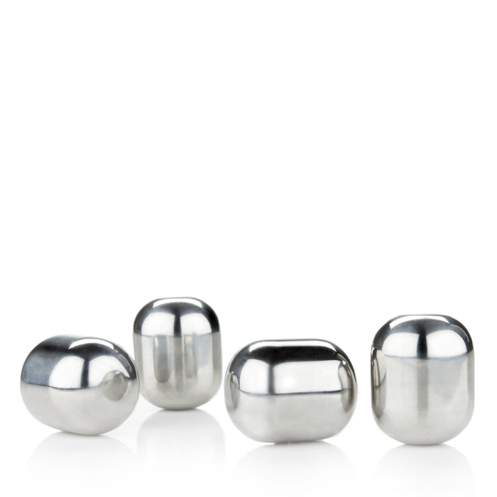Glacier Rocks Stainless Steel Wine Globes Set of 4 (Online Only)