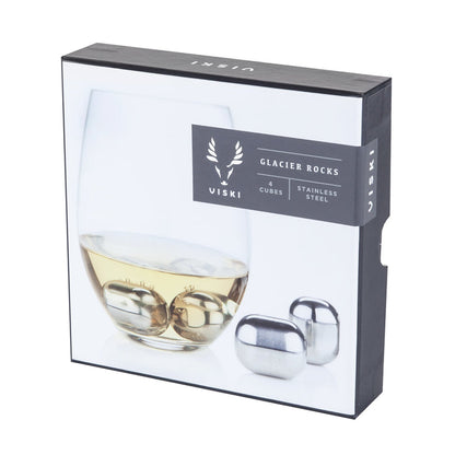 Glacier Rocks Stainless Steel Wine Globes Set of 4 (Online Only)