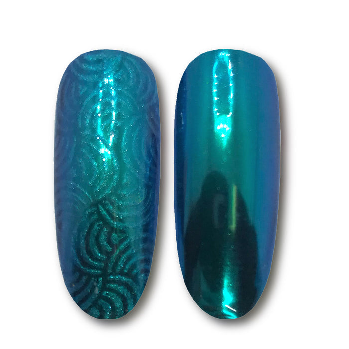 #4 Teal Chrome - sifter jar