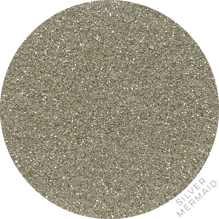 #1 Silver Mirror Mermaid Glitter - sifter jar