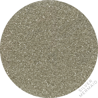 #1 Silver Mirror Mermaid Glitter - sifter jar